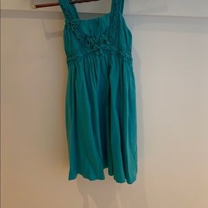 Turquoise cotton dress